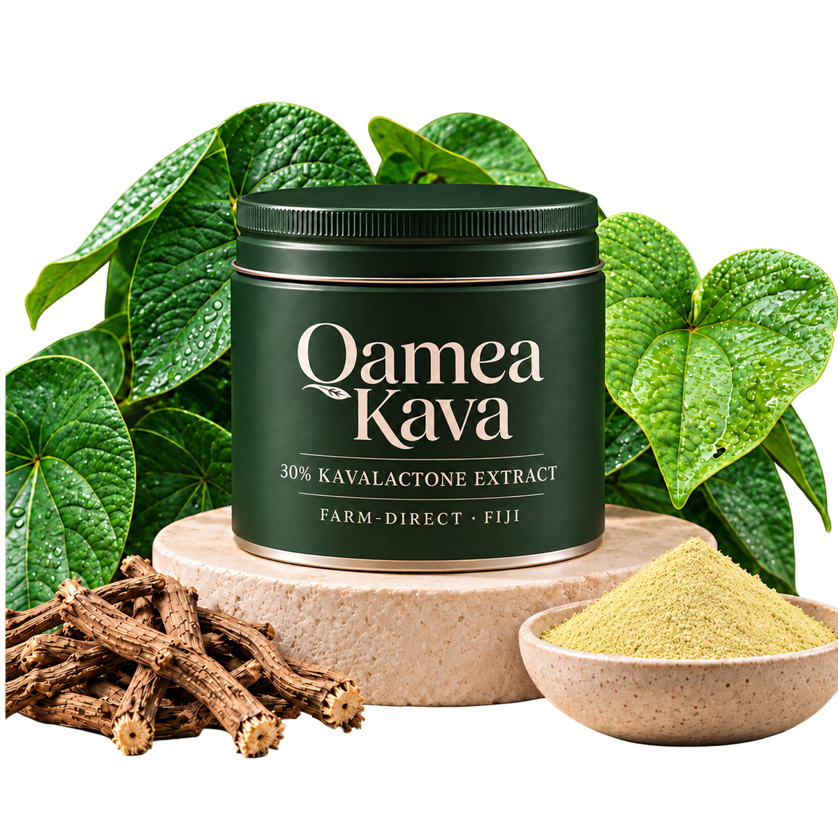 Qamea Kava 30% Kavalactone Extract - Noble Fijian Kava Powder
